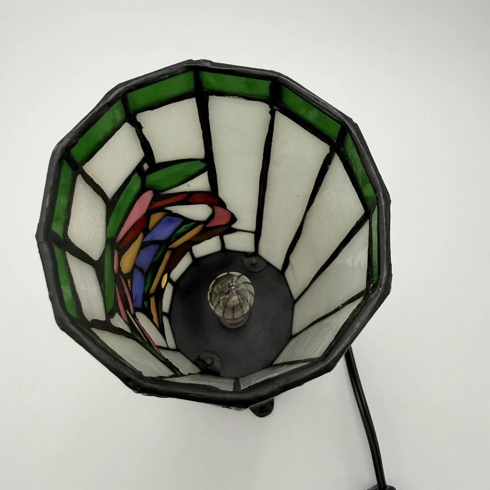 Tiffany Style Stained Glass Accent Table Lamp 10
